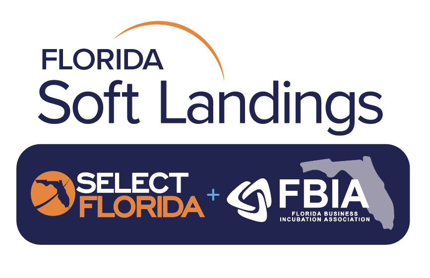 Florida Soft Landings partnership logo: Florida Soft Landings administered in partnership with SelectFlorida and the Florida Business Incubation Association